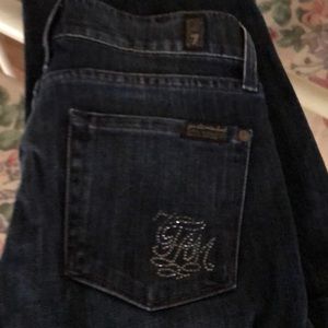 - 7 for all mankind Charlize rhinestone jeans